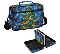 Bible Cover with Handles Christmas Tree Stained Glass Bible Carrying