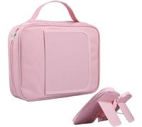 Bible Covers Book Storage Bag with Reading Stand Handle Zipper and Multi Pockets Bible Case Carrying Church Bag for Family Children Travelling Scripture Study Bible Protecto (Pink)