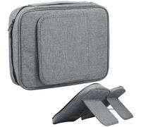 Bible Covers Book Storage Bag with Reading Stand Handle Zipper and Multi Pockets Bible Case Carrying Church Bag for Family Children Travelling Scripture Study Bible Protecto (Grey)