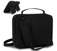 Bible Covers for Men & Women, Bible Case Carrying Church Bag with Book Stand, Bible Bag with Handle, Zipper and Multi-Pockets for Scripture Study Bible Protector, Black, Classic, Modern