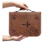Bible Covers Zipper Bible Covers for Women Bible Case Water Resistant Bible Case with Handle and Organizer Protective Leather Carrying Case with Inner Pockets Easily Holds a Variety of Books