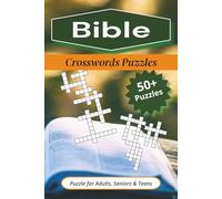 Bible Crosswords Puzzles: Crossword Puzzle with Easy to Read Print about Bible, Gospel, God Words and More | 6x9 inches, 120 pages | 50+ Puzzles ... Gift for Bible Learning, Holidays and Relaxation