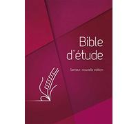 Bible d’étude, Version du Semeur: Couverture rigide rouge, tranche blanche