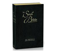 Bible d'étude Segond NEG MacArthur, noire: couverture souple, fibrocuir, tranche or