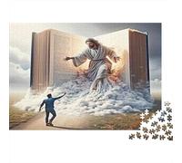 Bible Divine Encounter Adult Jigsaw Puzzle: Jesus Reaching for Man Educational Game Decompression for Adults Teens & Home Decor 70x50cm/1000pcs