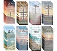 Bible Emergency Numbers Bookmark Christian Bookmark Card Bible Verse Cross Inspirational Book Marks for Churches Sunday School Prayer Reading Rewards 80 PCS