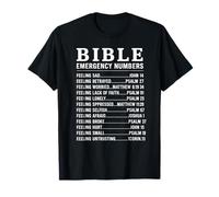 Bible Emergency Numbers - Christian Scripture for Faith T-Shirt