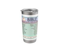 Bible Emergency Numbers Funny Christian Scripture God Jesus Stainless Steel Insulated Tumbler