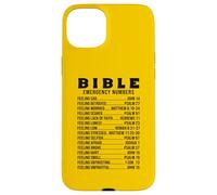 Bible Emergency Numbers Scripture Quotes TShirt Men Women Case for iPhone 15 Plus