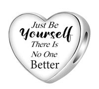 Bible Family Mom Wife Love Heart Dangle Charm Charms Bracelets and Necklace Pendant Bead Charms Jewelry Present Gifts for Women Bestie Family Friends, Stainless Steel, No Gemstone