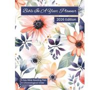 Bible In A Year Planner: 5 Day Chronological Reading Plan, Calendar, To Do Lists, Monthly Prayer Requests/Answers