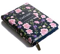 Bible in Russian, Библия. Floral Leatherette Cover with Roses and Irises Motif / Mid Size 6"x8'' / with References, Zipper, Golden Edges, Thumb Index / Old and New Testaments