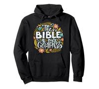 Bible is Our Compass Faith Christian Jesus Cross Verse Pullover Hoodie