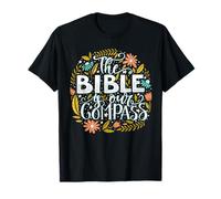 Bible is Our Compass Faith Christian Jesus Cross Verse T-Shirt