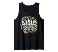 Bible is Our Compass Faith Christian Jesus Cross Verse Tank Top