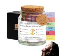 Bible Jar, Inspirational Bible Verse Jar | Prayer Cards Vase of Scriptures,Bible Study Supplies in Jar of Christian Bible Verses with 90