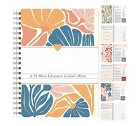 Bible Journal | 52 Week Study Journal - Spiral Binding Church Notebook,for Women Adults Beginners Catholic Christian Note Taking Reflection Religious Supplies