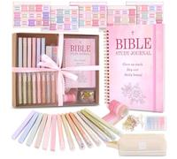 Bible Journaling Kit,Study Bible Journal Bible Highlighters and Pens No Bleed,Bible Study Supplies Study Bible for Women,Special Pencil Case with Bible Tabs,Bible Accessories Christian Gifts for Women