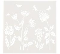 Bible Journaling Stencil - Flying Garden (6" X 6")