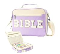 Bible - Large Capacity Shoulder | Scripture Handbag Organizer | Church Bible Tote For Christians Pastors Ladies Girls | Prayer Meeting Travel Worship Missionary Trip Family St