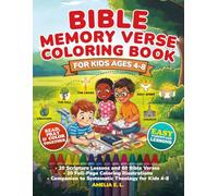 Bible Memory Verse Coloring Book for Kids Ages 4-8: Big Verses for Little Hearts - 20 Scripture Coloring Lessons Teaching Children About God, Jesus, Salvation & Heaven