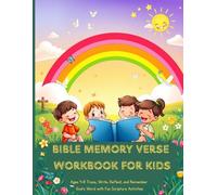 Bible Memory Verse Workbook for Kids: Ages 4-8 | Trace, Write, Reflect, and Remember God's Word with Fun Scripture Activities
