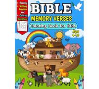 Bible Memory Verses Coloring Book for Kids ages 4-10: Reading, Writing Practice, Completing, and Coloring Scripture