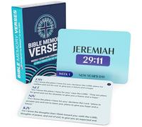 Bible Memory Verses Flash Cards - 52 Weekly Scripture Cards with ESV NLT NIV KJV Translations - Christian Faith Learning Tool for Adults, Kids, Church, Homeschool, and Bible Study by Briston
