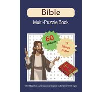 Bible Multi-Puzzle Book: Multiple Word Searches and Crosswords Inspired by Scripture for All Ages | 900 Words | Pocket-Sized 6×4 Book | Bonus Maze | 121 pages