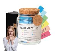 Bible Notes Jar for Emotions - Spiritual Enhancement, Handmade Bible Jars Emotions & Feelings | Christian Bibles Glass Jars, Inspirational Colorful Notes Jar