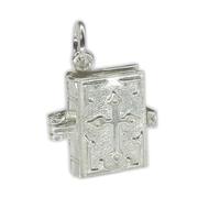 Bible opening sterling silver charm .925 x 1 Holy books religious charms