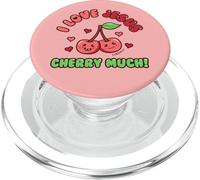 Bible Pun - I Love Jesus Cherry Much Christian Faith Design PopSockets PopGrip for MagSafe