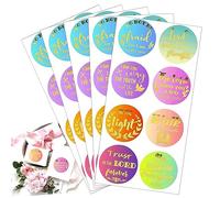 Bible Quote Gold Foil Stickers - Faith Motivational Christian Verses Jesus Inspirational Labels 2 Inch Religious Bible Verse Envelope Seals for Christmas,Happy Holiday,Envelope Seals Decor 120 Pcs