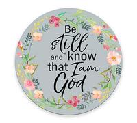 Bible Quote Mouse Pad, Be Still And Know That I Am God - Psalm 46:10 Round Mousepad