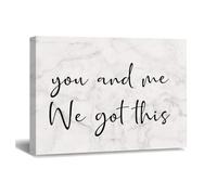 Bible Quotes Wall Art Canvas 16x12in,You And Me We Got This Canvas Wall Art Typography Home Office Wall Decor Prints Framed Artwork for Bed Living Room Modern Paintings on Prints Birthday Gifts