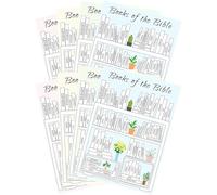 Bible Reading Plan Stickers, Books of Bible Stickers, 8 x Christian Stickers, Books of the Bible Stickers, Books of the Bible Tracker Dashboard Stickers for