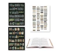Bible Reading Tracker Bible Labels Bible Reading Lists Bible Study Stickers for Bible Study Supplies Unique Gifts for People Who are Getting Ready to Read The Bible (Dark Green Bookshelf)