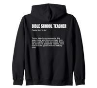Bible School Teacher Definition Meaning Funny Zip Hoodie