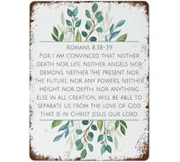 Bible Scripture Verse Wall Art Nothing Can Separate Us From The Love Of God Tin Sign Metal Signs Decor Funny Decorations 8x12 Inch