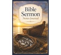 Bible Sermon Notes Journal | Boat and Fish Cover: 6x9 Guided Christian Devotional Logbook for Women and Men to Record Scripture, Main Points, Application, Prayer, Reflection