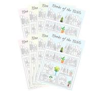 Bible Stickers Bible Verse Stickers Bible Book Shelf Decal Set | Bible Book Shelf Decal Set of 8,Bible Book Reading Aid Tracker Stickers, Christian Scrapbook Supplies 6.97x5 Inches