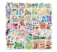 Bible Stickers - PVC 5.5-8.5cm | Inspirational Decals, Cartoon Journal Stickers | Colorful Jesus Sticker for Laptop, Phone Case, Scooter, Scrapbook, Plan