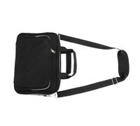 Bible Storage Case with Shoulder Strap, Zippered Black PVC Cover | Flat Protection, Dust Defence, Pen Slot, Extra Pockets, Bus and Subway Use, Men and Women