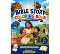 Bible Story Coloring Book: 50 Bible Stories to Color and Learn for Kids