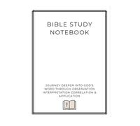 Bible Study Notebook: Observation, Interpretation, Correlation, and Application.
