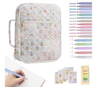 Bible Study Set - Learning Tools with Case, Highlighters, Pens, Bookmarks and Labels, Complete Bible Study Supplies, Prayer Memories for Beginners, Daily Faith Activity Set for Adults
