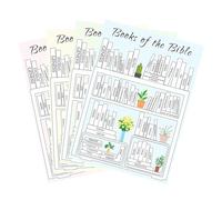 Bible Study Tracker Sticker - Set of 4 Bookshelf Stickers, Scripture Reading Monitoring Dashboard, Christian Study Planner, Motivational Spiritual Tracking System | Personal Organization for Adults