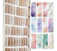 Bible Tab Set 90 Pcs with 12 Christian Bookmarks, Bible Tabs for Study Bible with Gold Foil Embossed Lettering Laminated, Ideal Christian Gifts for Women, Kids & Sunday School Prayer Study