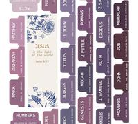 Bible Tabs, 72 Laminated Bible Tabs for Women and Men Study Bible, Easy to Read and Apply, Bible Index Tabs, Large Print Bible Book Tabs, Bible Study Supplies (Purple)