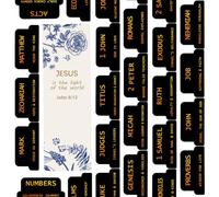 Bible Tabs, 72 Laminated Bible Tabs for Women and Men Study Bible, Easy to Read and Apply, Bible Index Tabs, Large Print Bible Book Tabs, Bible Study Supplies (Black)